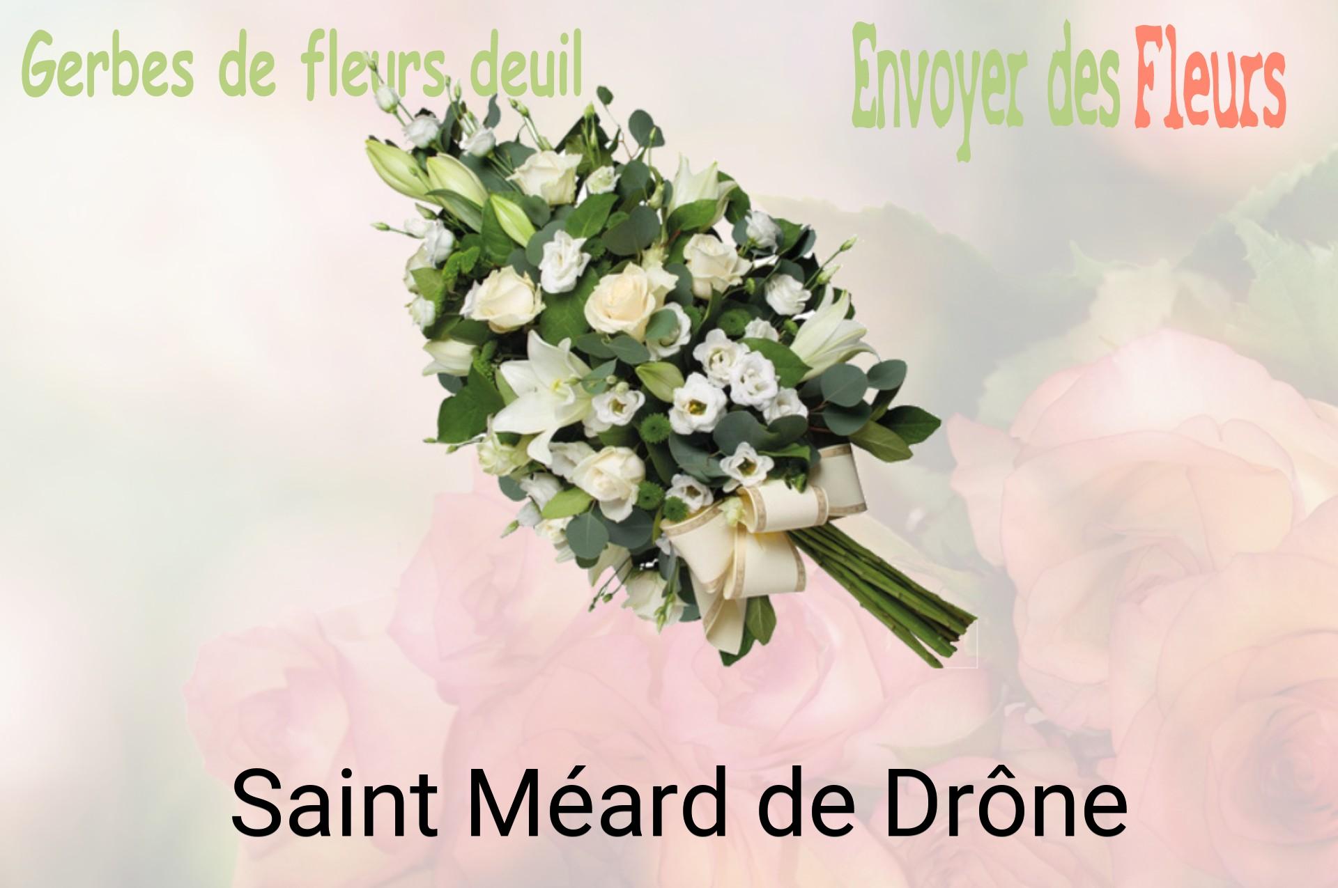 Gerbe de fleurs de deuil livrée à Saint-Méard-de-Drône